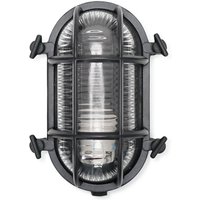 Bow Black Outdoor Wall Bulkhead Light - Black