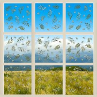 Windows Clings for Spring - Multicoloured / Green Leaves