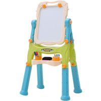 Livingandhome, Double Sided Kids Art Easel with Magnetic Chalkboard Easel for Kid - Green Livingandhome, Double Sided Kids Art Easel with Magnetic Chalkboard Easel for Kid - Green