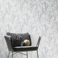 Elegant Leaves Wallpaper - Silver