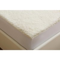 Soft Faux Fur Fleece Fitted Sheet - Under Blanket - White / Single