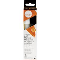 2 Piece Simply Acrylic Marker Set - Black and White