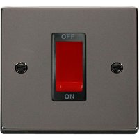 Black Nickel 1 Gang Size 45A Switch - Black Nickel