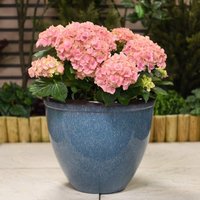 Blue Glazed Effect Planter - Blue / 1