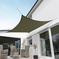 5.4m Square Waterproof Sun Shade Sail - Sage