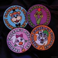 Five Nights at Freddy's Printed Metal Drinks Coasters - Multi