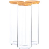 Glass Storage Jar with Cork Lid - Clear / 2l / 3