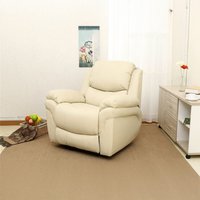 Madison Electric Leather Auto Recliner Armchair - Cream