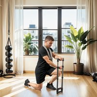 SPORTNOW Chest Expander with 10-50kg Adjustable - Black