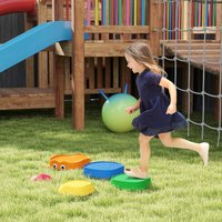 AIYAPLAY Frog-Shaped Stepping Stones with Anti-Slip Edging - Red