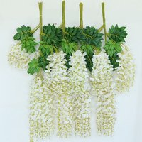 Artificial Wisteria Garland Vines - Pack of 12 - White