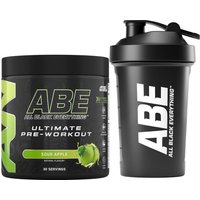ABE Pre Workout Powder 375g with ABE Shaker 400ml - Sour Apple / Sour Apple