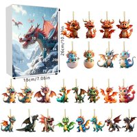 Dragon Baby Pendant Christmas Advent Calendar Blind Box - Blue