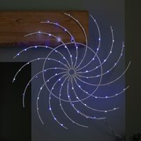 Christmas Catherine Wheel with 96 Blue and White LEDs - Blue