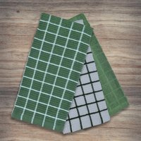 Ripple Check Super Absorbent 3 pack Cotton Tea Towels - Olive