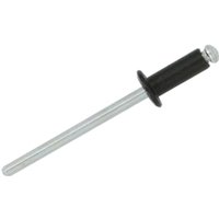 Jrp Riveting Products 4.8 x 14mm Aluminium/Steel Dome Head Rivets RAL 9005 Black JRPCLASD4814BL Box - Grey