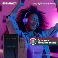 Sylvania Smart Lamps Smart LED Light Bulb E27 550 Lumens WiFi Tuneable White Cle - White