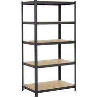 5 Tiers Adjustable Storage Shelf Unit - Black