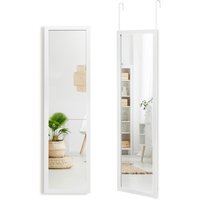 Costway Full Length Over the Door Mirror-White - White
