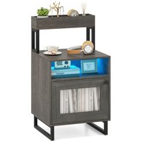 Nightstand with LED Lights - Grey