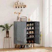 HOMCOM Soft Close Shoe Storage Cabinet - Grey