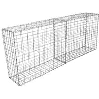 Gabion Baskets 100 x 95 x 30cm 2 Pack - Silver