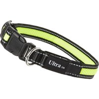 Light Up LED Dog Collar USB Rechargeable - Green / Small