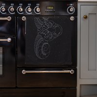 Aries Zodiac Sign Kitchen Towel - Black