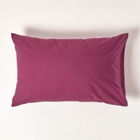 200 Thread Count Egyptian Cotton Housewife Pillowcase - Plum / 74cm / 48cm