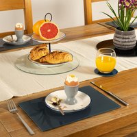 6x Glass Placemats - 30 x 20cm - Blue