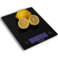Taylor Digital Dual Glass Kitchen Scale, 5kg 5000ml, Black - Black