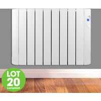 Futura, Low Energy Oil Filled Electric Radiator Panel Heater with Digital Display - White Futura, Low Energy Oil Filled Electric Radiator Panel Heater with Digital Display - White