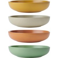 Idilica Stoneware Pasta Bowls, Set of 4, 21cm - Assorted