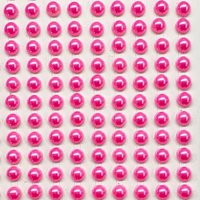 400 Neon Pink Round Pearls - Neon Pink