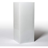 White Flared Square Galvanised Zinc Textured Planter - White