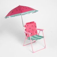Kids Watermelon Camping Chair With Parasol - Pink