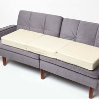 Quilted Cotton 3 Seater Orthopaedic Booster Cushion Cover - Cream