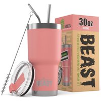 30oz Stainless Steel Double Insulated Coffee Travel Mug - Blossom Pink