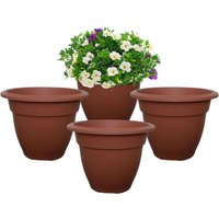 Terracotta Round Bell Plant Pot 30cm Small Plastic Bell Planter Pot - Terracotta / 4