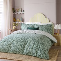 Brianna Floral Cotton Duvet Cover Set - Tarragon Green / King