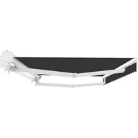 Half Cassette Awning Long Projection 4m x 4m - Charcoal