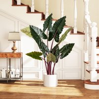 Artificial Rainbow Taro Tree - Green