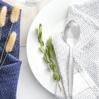 Stainless Steel Dessert Spoons - Silver / 6