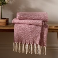 Isla Woven Tasselled Throw - Heather