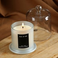 Cloche Glass Smokeless Scented Candle - White