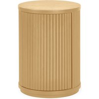 Louis fluted side table with door - Brown