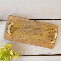 Artesa Mango Wood Serving Tray, Gift tagged - Brown