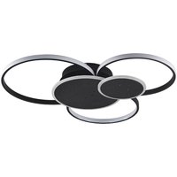 Modern Round LED Ceiling Light - Black