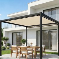 Outsunny Sun Shade Sail with UV Protection Beige - Beige / 360cm
