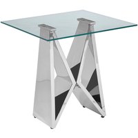 Allure Chrome Wing Base End Table - Silver